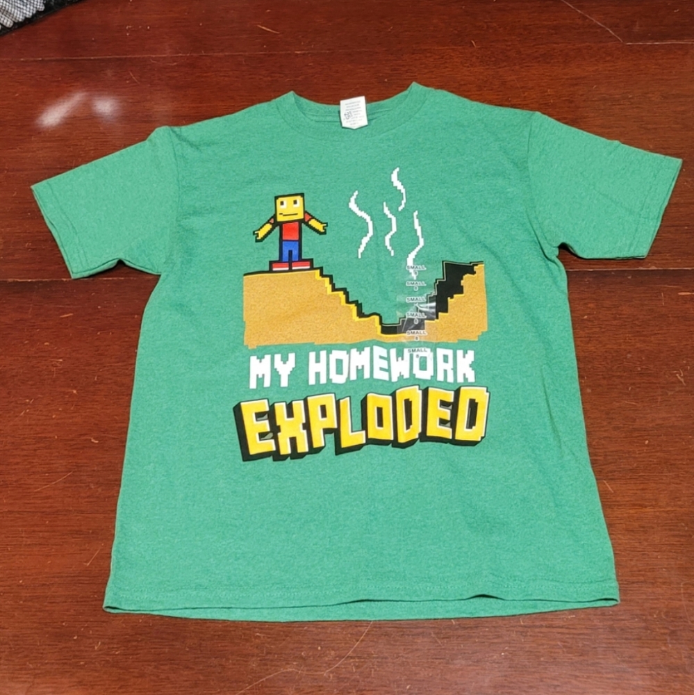 My Homework Exploded Green Tee - Size 8 - NWt